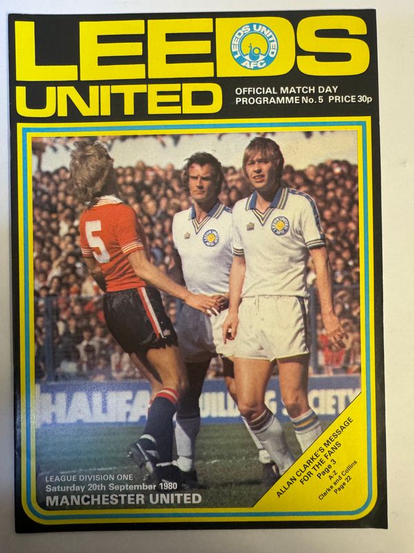 Leeds United v Manchester Utd - 20/9/80