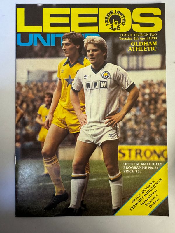 Leeds United v Oldham - 5/4/83