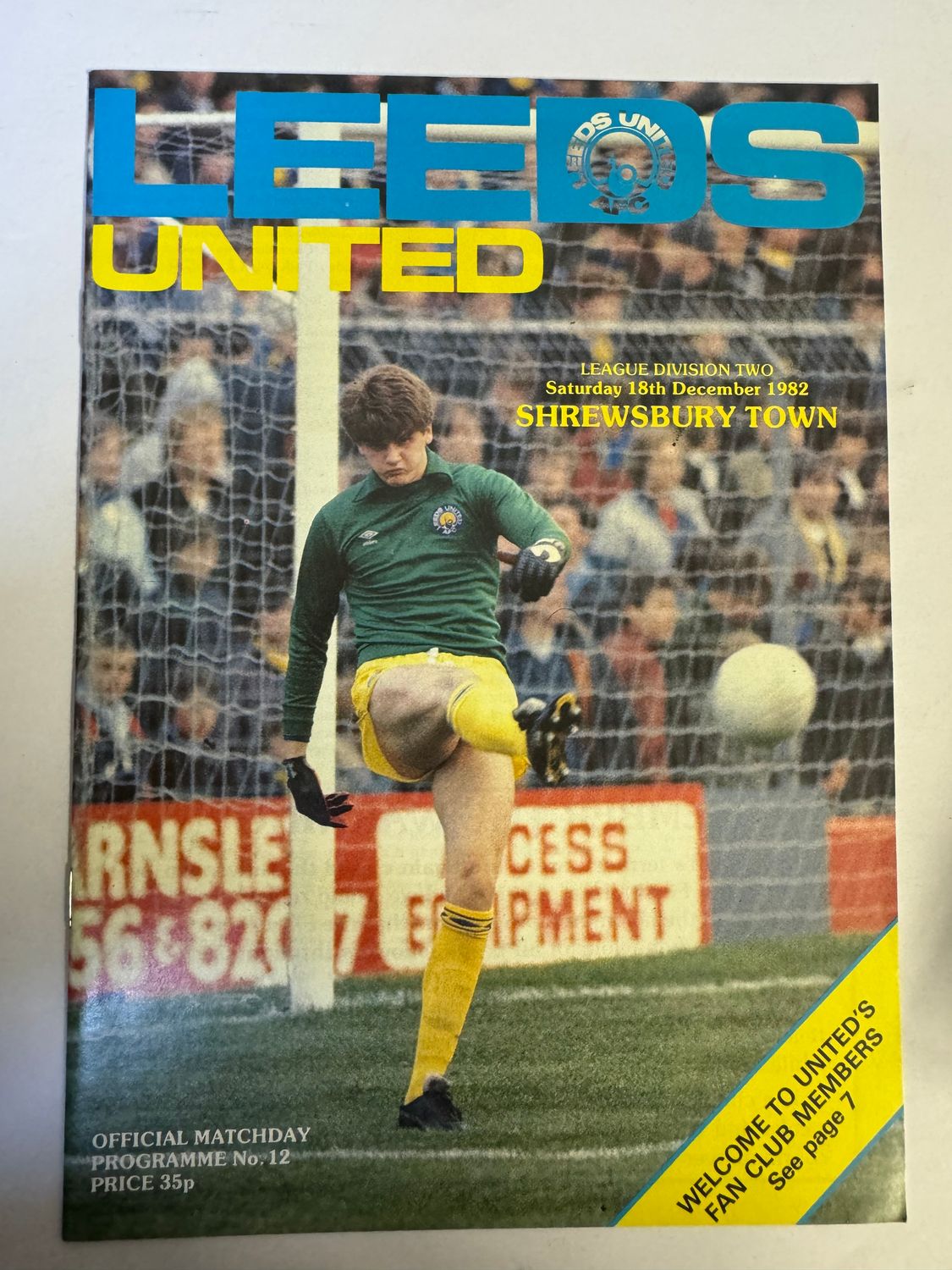 Leeds United v Shrewsbury - 18/12/82