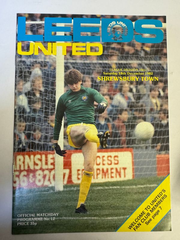 Leeds United v Shrewsbury - 18/12/82