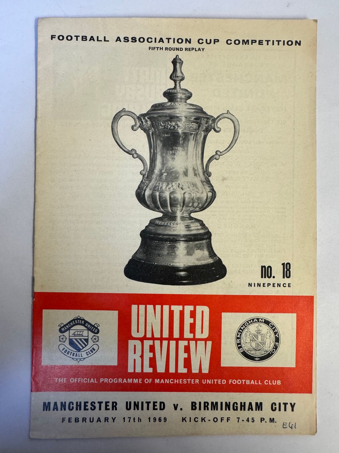 Manchester United v Birmingham - 17/2/69
