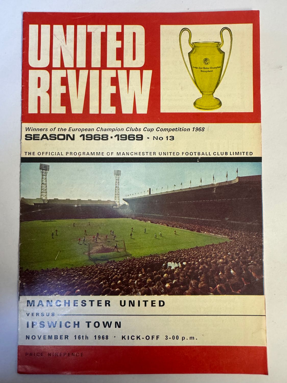 Manchester United v Ipswich - 16/11/68