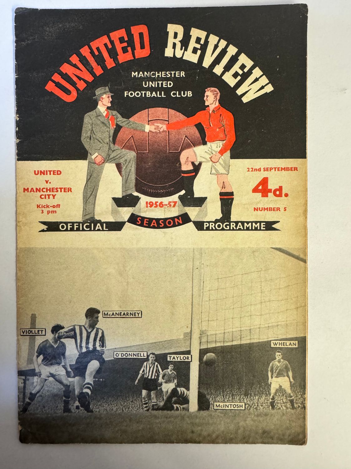 Manchester United v Manchester City - 22/9/56