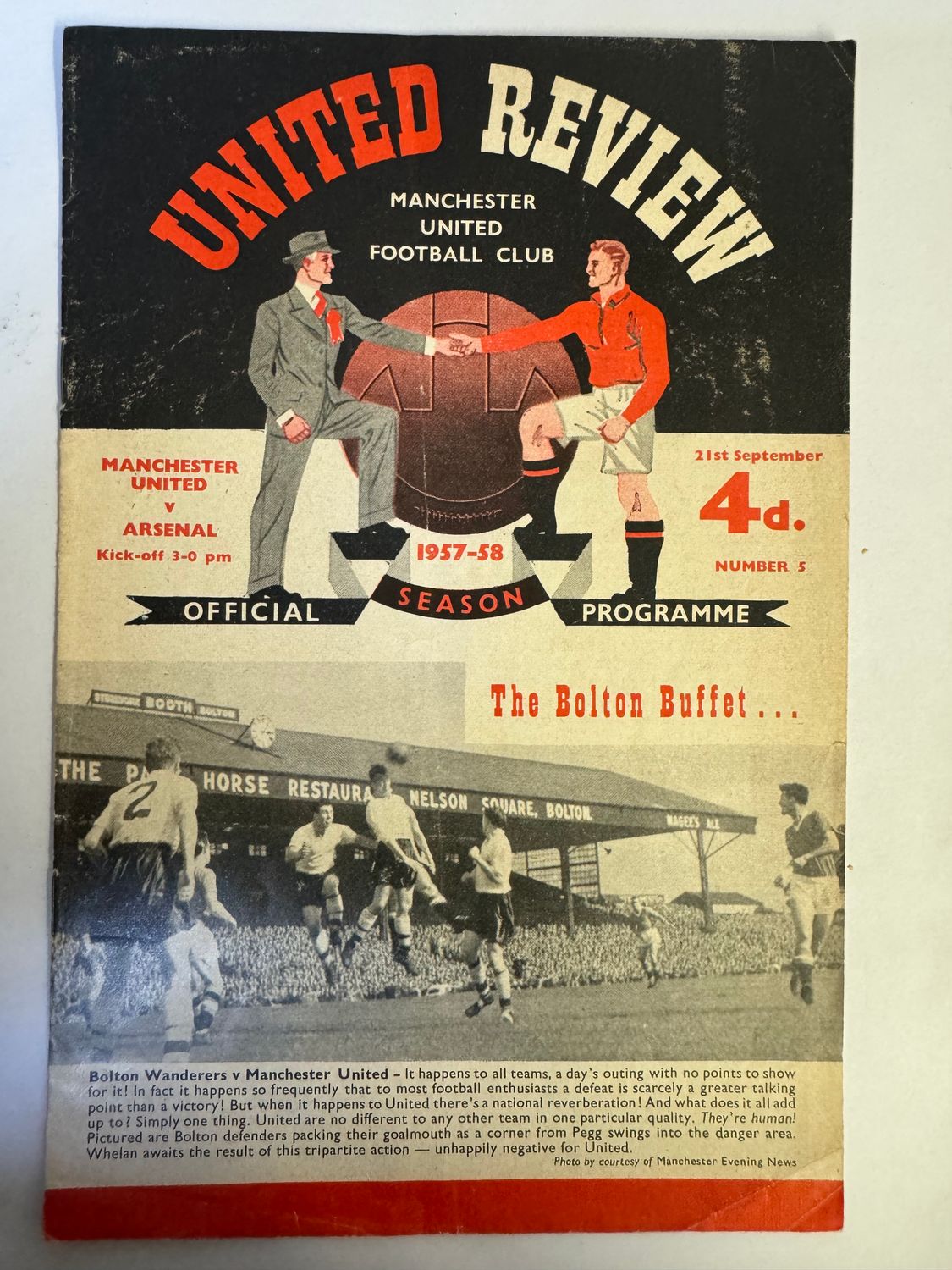 Manchester United v Arsenal - 21/9/57