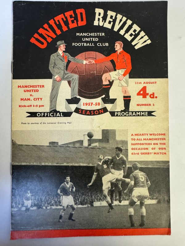 Manchester United v Manchester City - 31/8/57