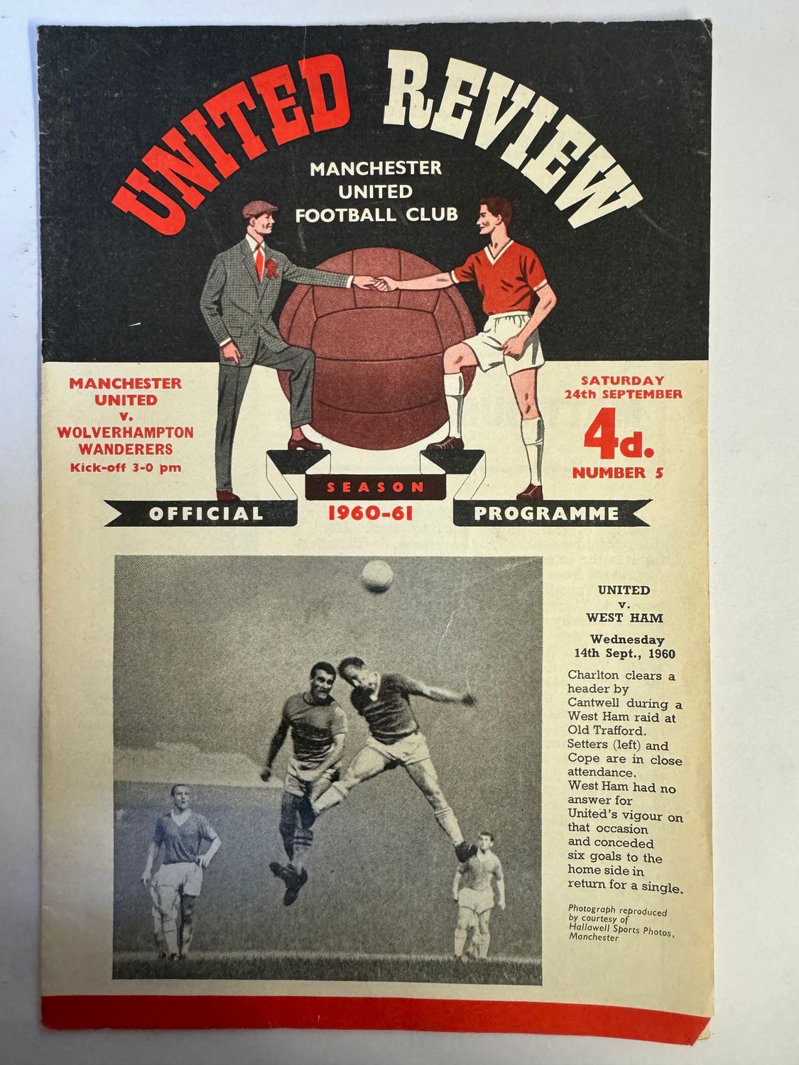 Manchester United v Wolves - 24/9/60