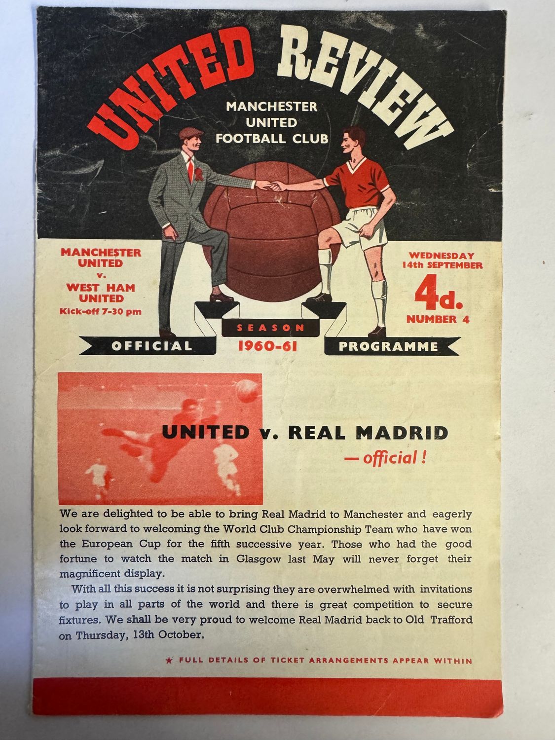 Manchester United v West Ham - 14/9/60