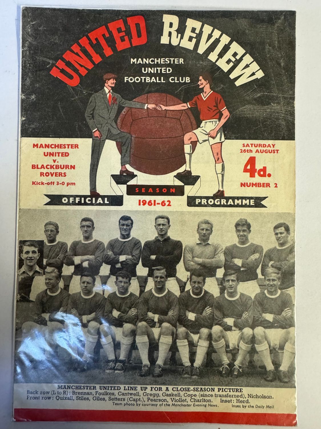 Manchester United v Blackburn - 26/8/61