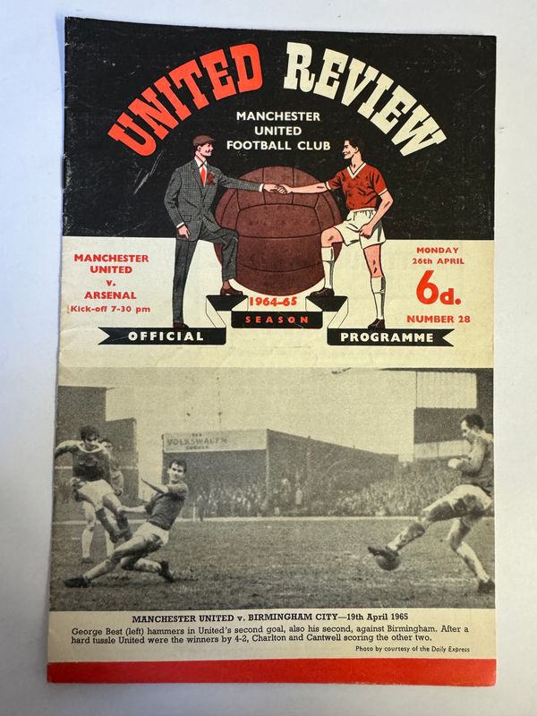 Manchester United v Arsenal - 26/4/65