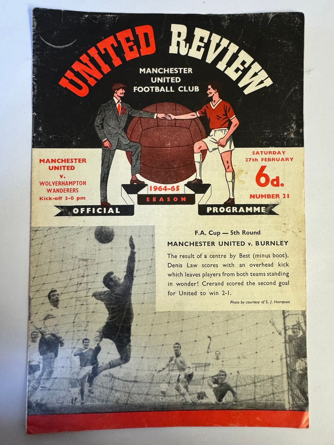 Manchester United v Wolves - 27/2/65