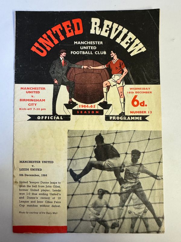 Manchester United v Birmingham - 16/12/64