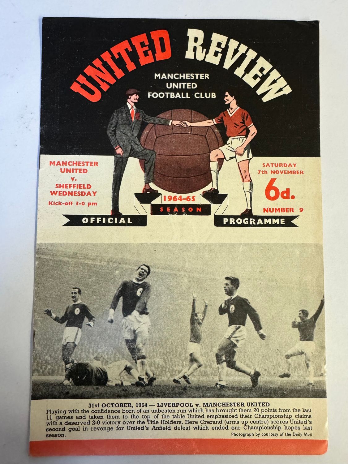 Manchester United v Sheffield Wednesday - 7/11/64