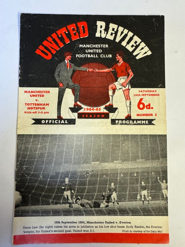 Manchester United v Tottenham Hotspur - 26/9/64