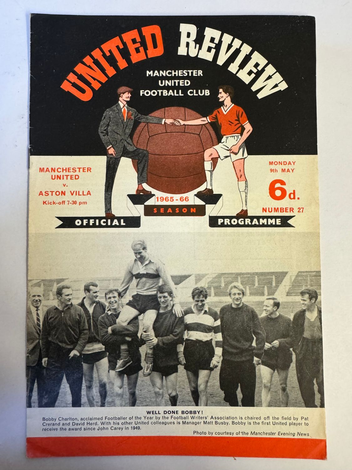Manchester United v Aston Villa - 9/5/66