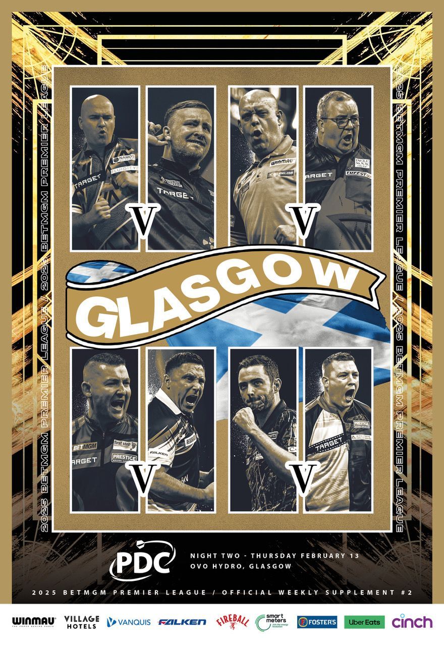 2025 PDC BetMGM Premier League Darts - Week 2 Supplement (Glasgow)