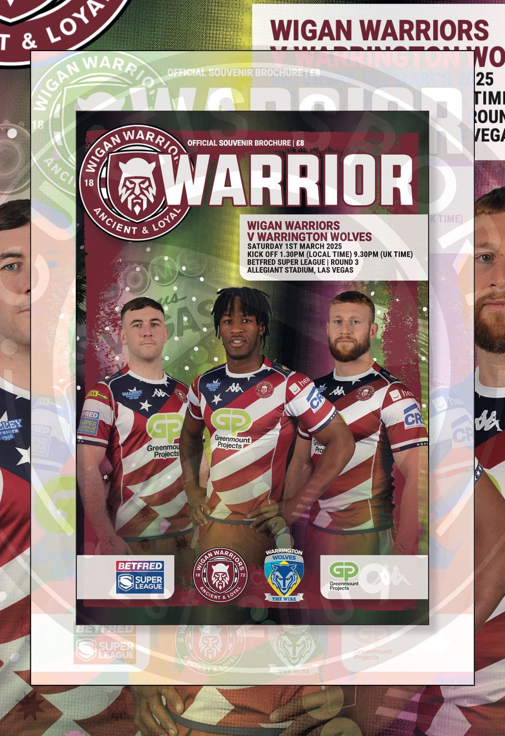 Wigan Warriors v Warrington Wolves - 01/03/25