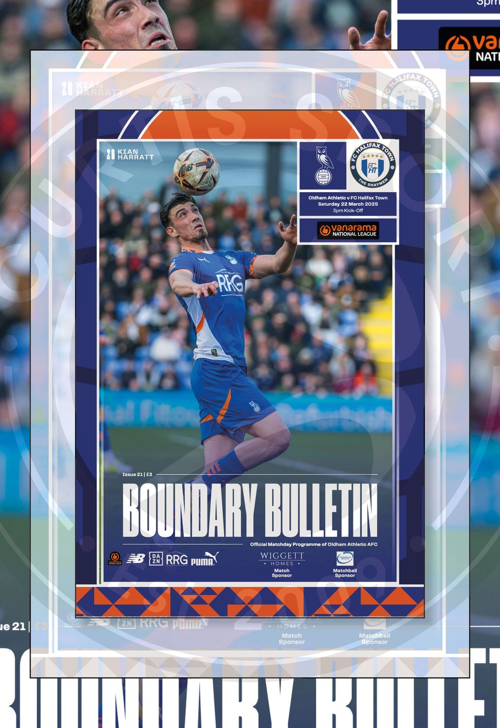 Oldham Athletic v Halifax Town - 22/03/25