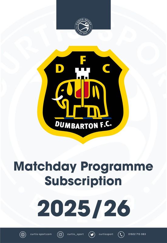 Dumbarton FC 2025/26 Home Subscription