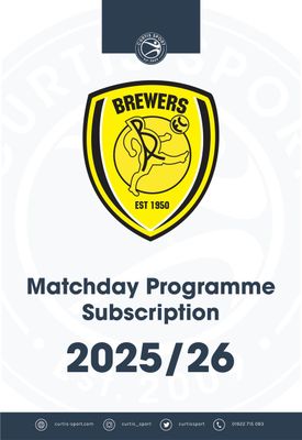 Burton Albion 2025/26 Home Subscription