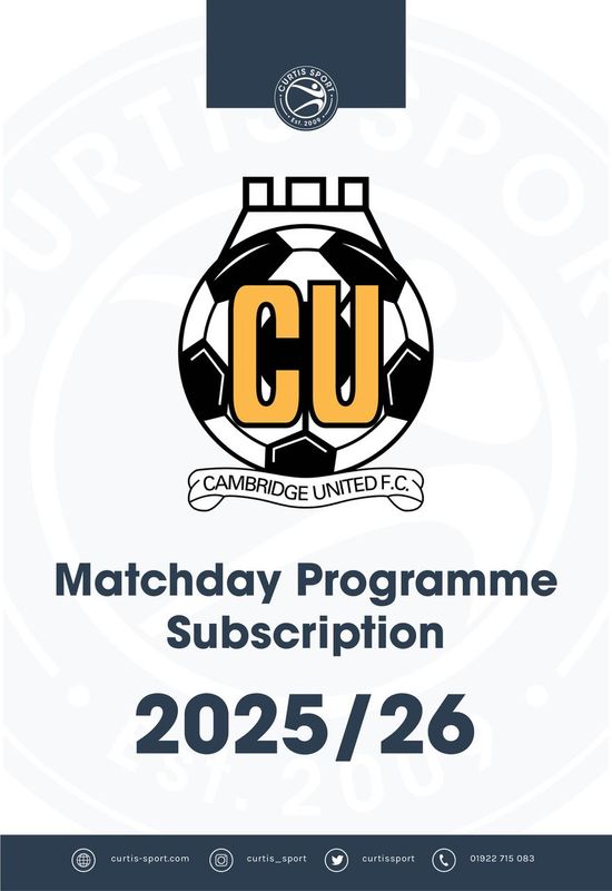 Cambridge United 2025/26 Home Subscription