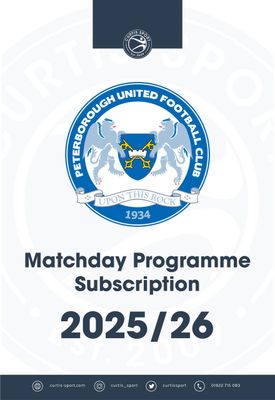 Peterborough United 2025/26 Home Subscription