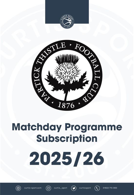 Partick Thistle 2025/26 Home Subscription