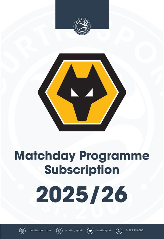 Wolverhampton Wanderers 2025/26 Home Subscription