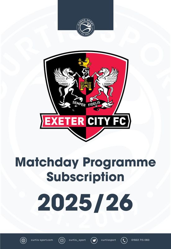 Exeter City 2025/26 Home Subscription