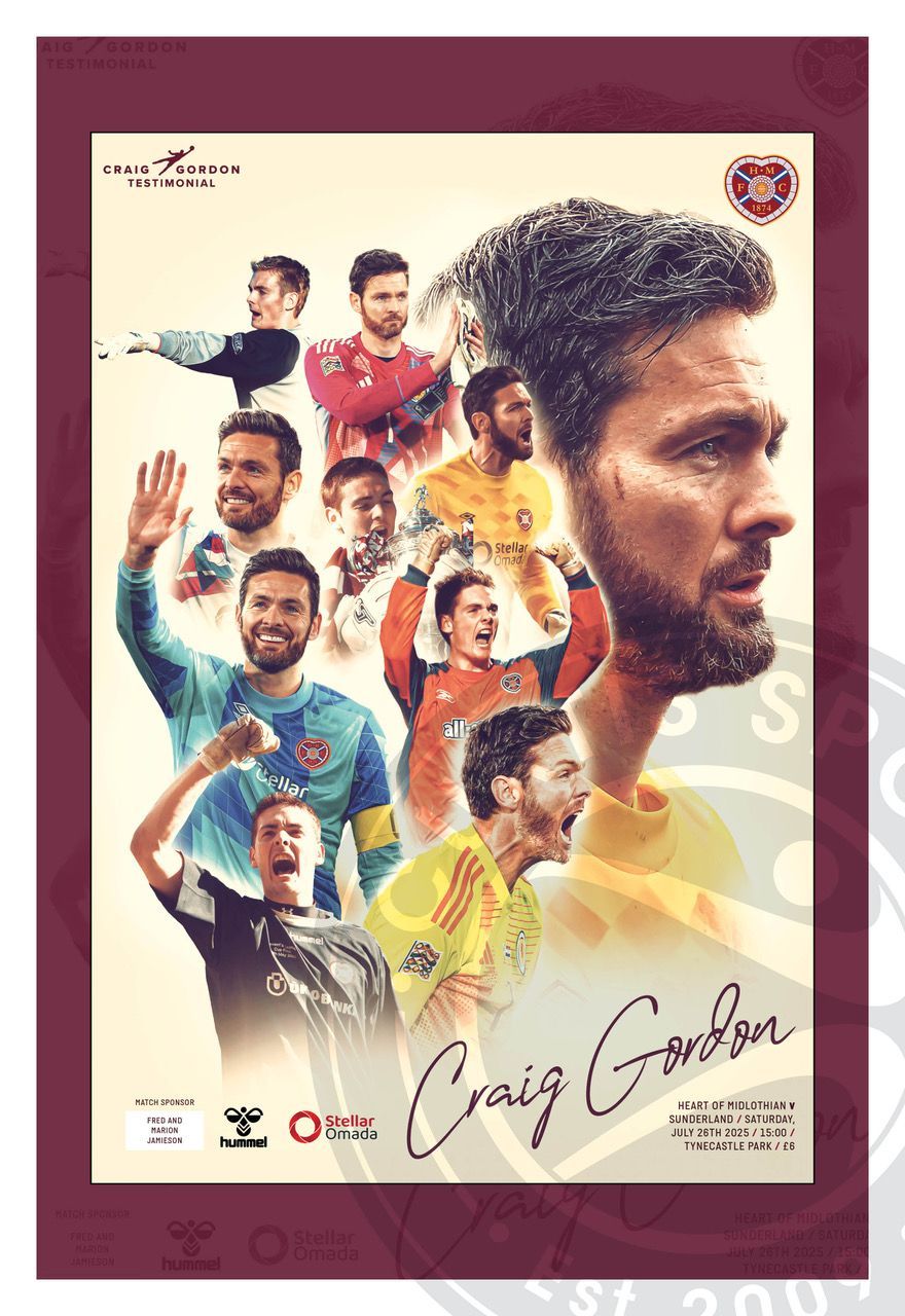 Craig Gordon Testimonial @ Heart of Midlothian - 26/07/25