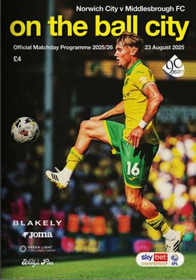 Norwich City v Middlesbrough - 23/08/25