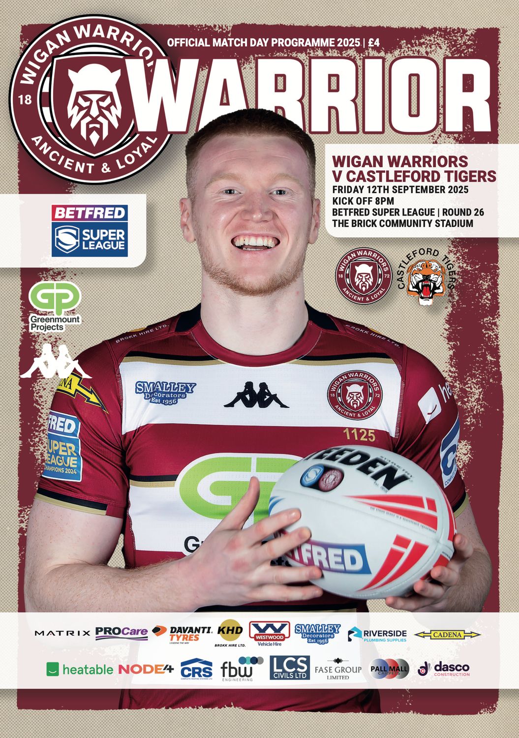 Wigan Warriors v Castleford Tigers - 12/09/25