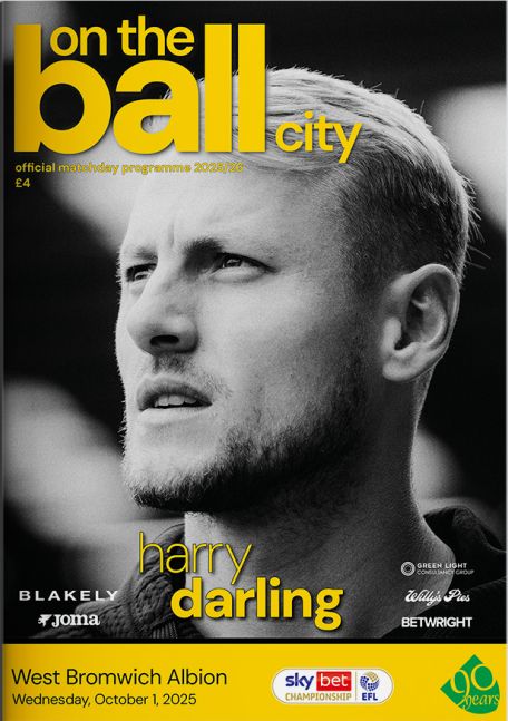 Norwich City v West Bromwich Albion - 01/10/25 Norwich City v West Bromwich Albion - 01/10/25