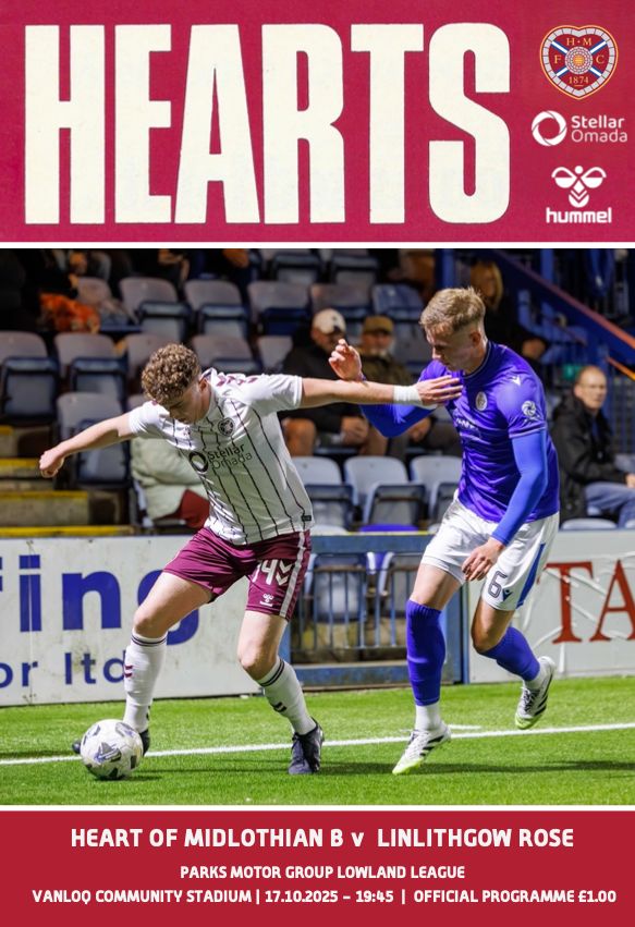 Hearts B v Linlithgow Rose - 17/10/25