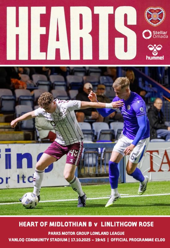 Hearts B v Linlithgow Rose - 17/10/25