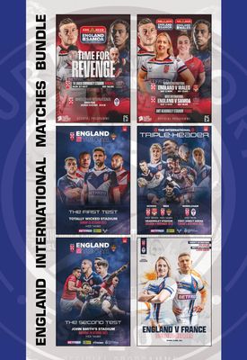 England Rugby League International Matches Bundle (x6)