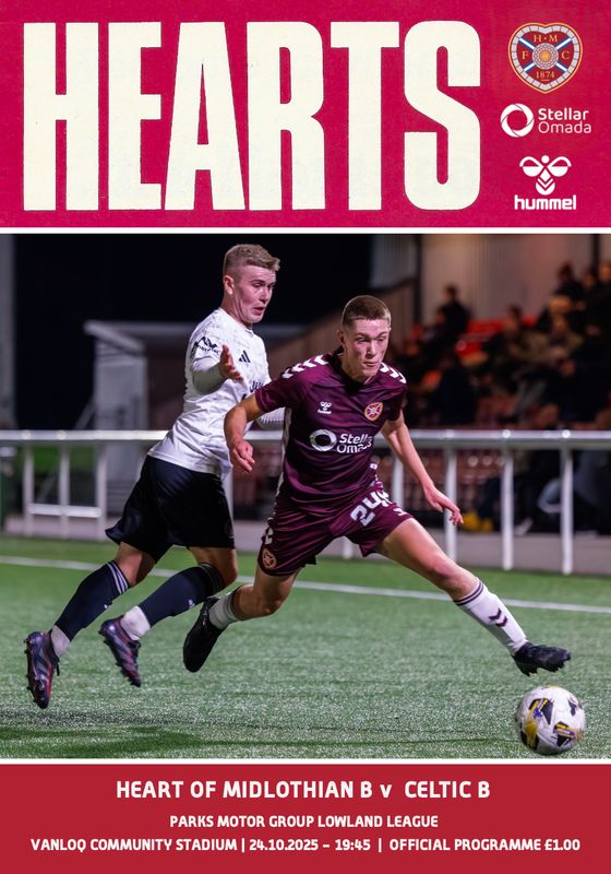 Hearts B v Celtic B - 24/10/25