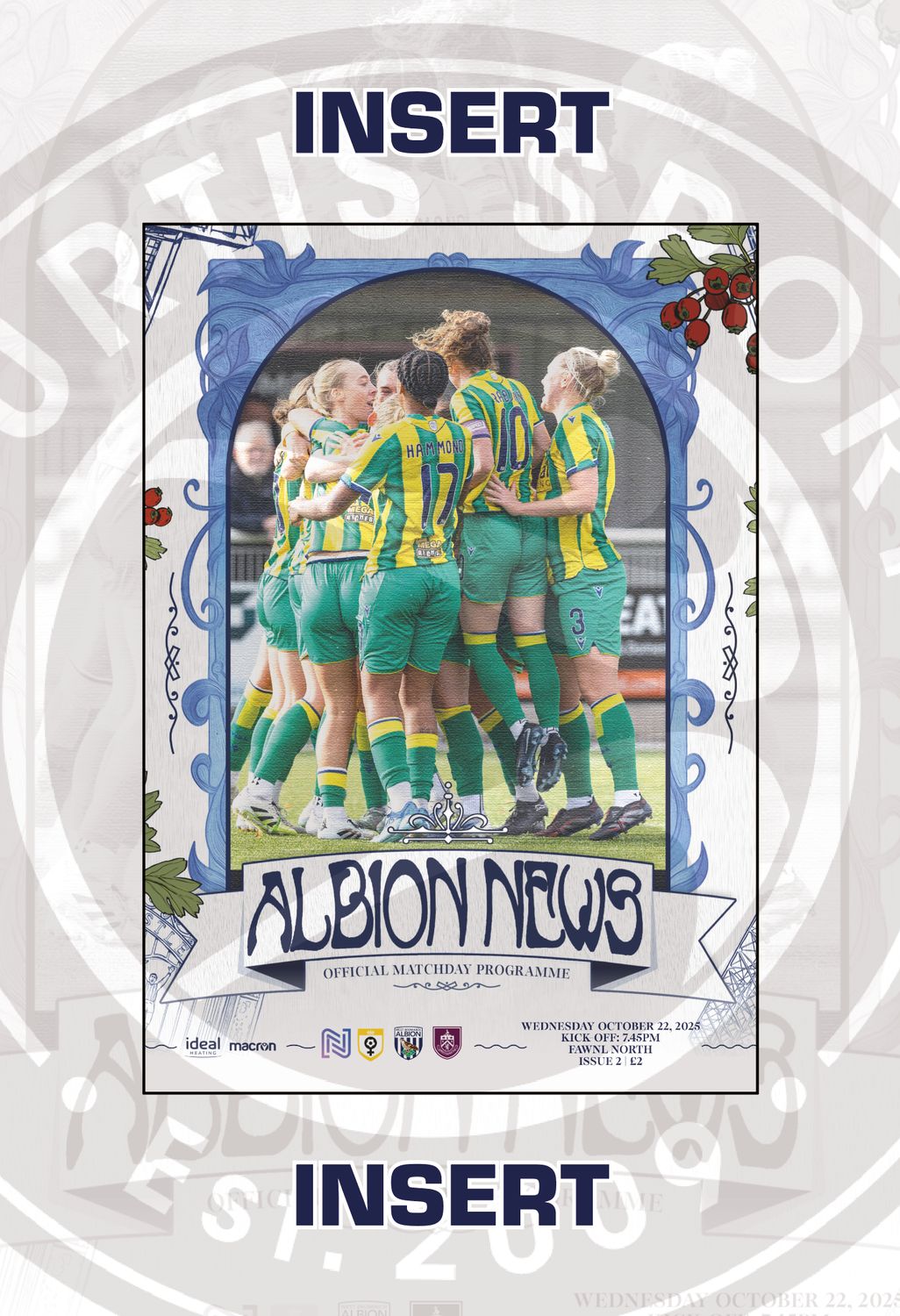 West Bromwich Albion Women v Burnley Women INSERT - 22/10/25