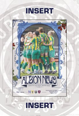 West Bromwich Albion Women v Burnley Women INSERT - 22/10/25 West Bromwich Albion Women v Burnley Women INSERT - 22/10/25