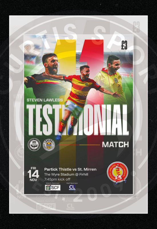 Steven Lawless Testimonial @ Partick Thistle - 14/11/25