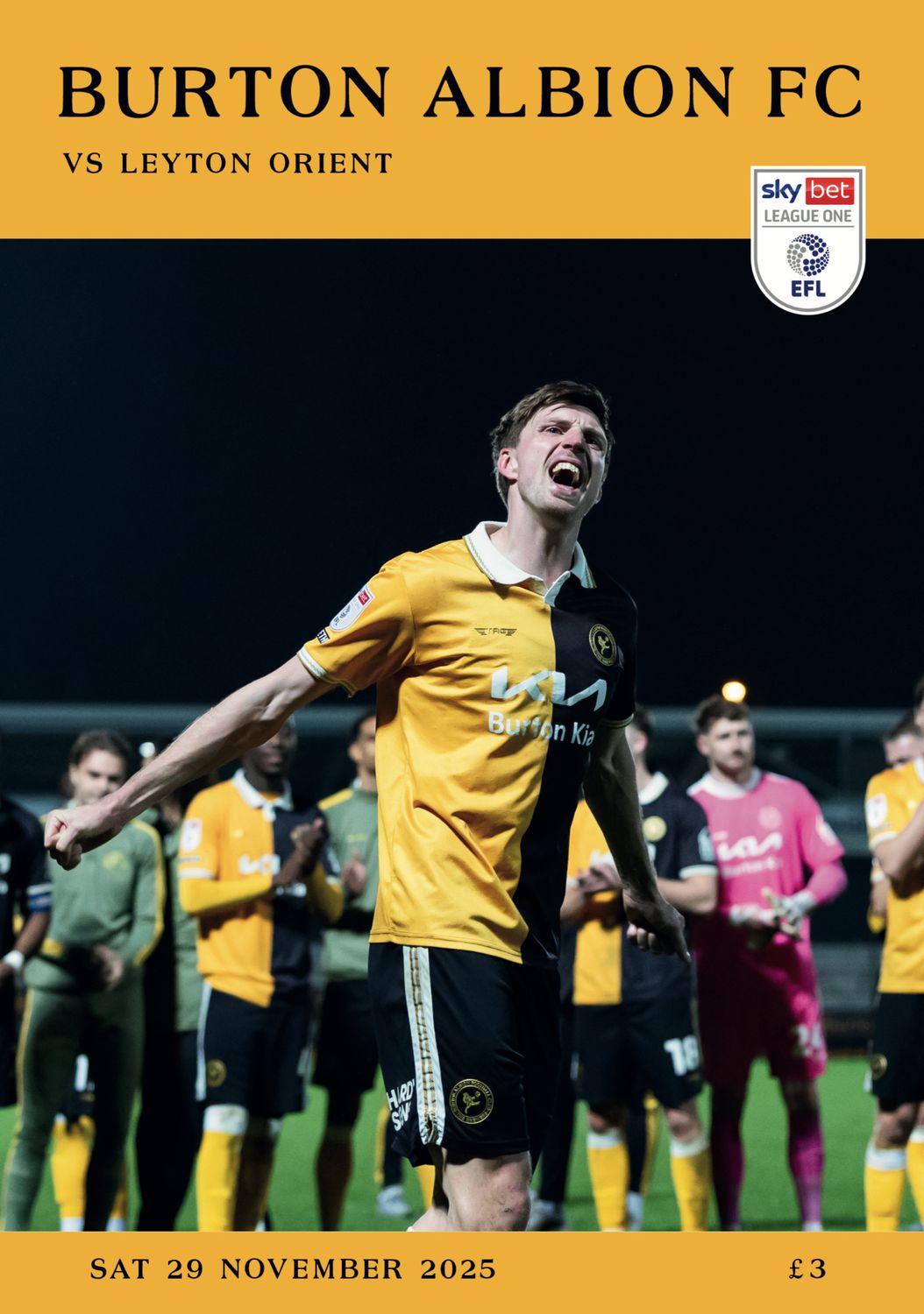 Burton Albion v Leyton Orient - 29/11/25