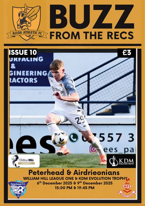 Alloa Athletic v Peterhead / Airdrieonians 2-IN-1 - Dec 25