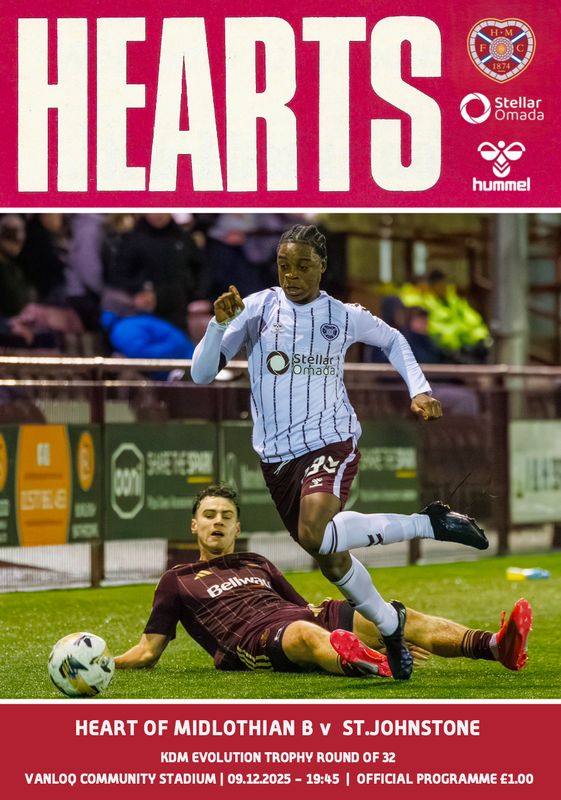 Hearts B v St Johnstone - 09/12/25