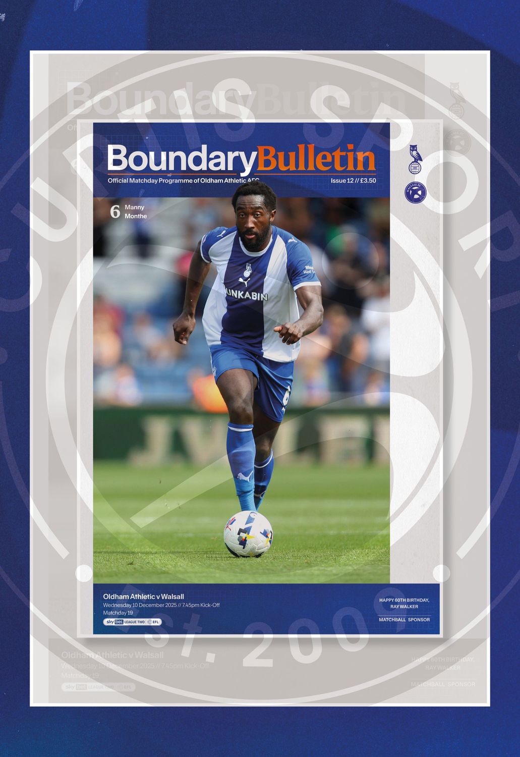 Oldham Athletic v Walsall - 10/12/25