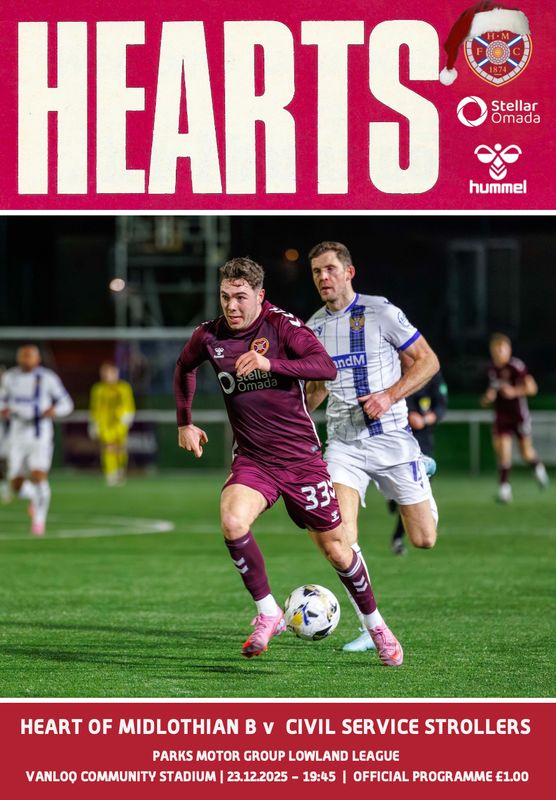 Hearts B v Civil Service Strollers - 23/12/25