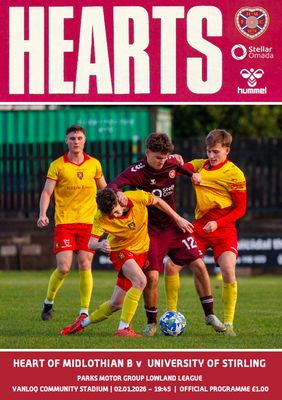 Hearts B v University of Stirling - 02/01/26