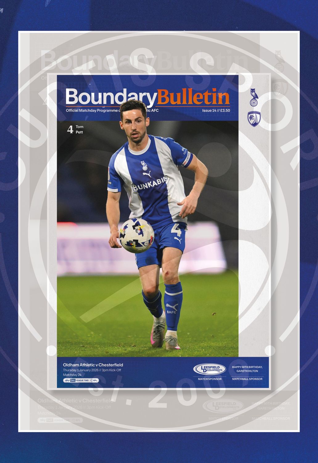 Oldham Athletic v Chesterfield - 01/01/26