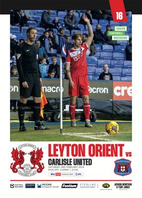 Leyton Orient v Carlisle United - 03/02/24