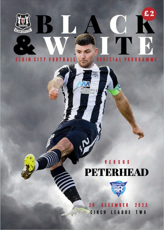Elgin City v Peterhead - 30/12/23