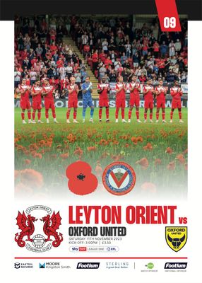 Leyton Orient v Oxford United - 11/11/23 Leyton Orient v Oxford United - 11/11/23