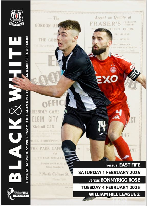 Elgin City v East Fife / Bonnyrigg Rose - 2-IN-1